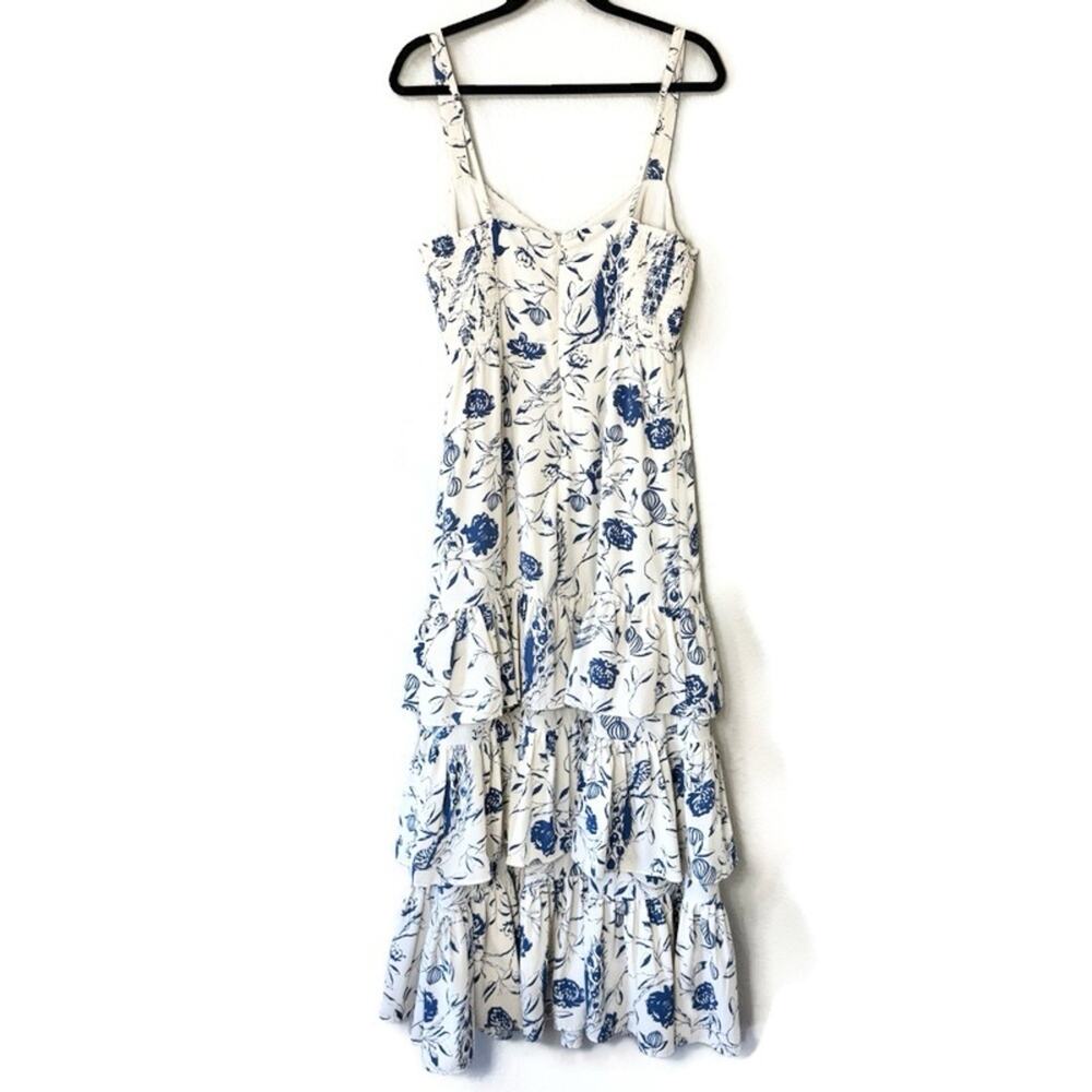 Abercrombie Drama Ruffle Tiered Maxi Dress Size Large Petite - Picture 5 of 11